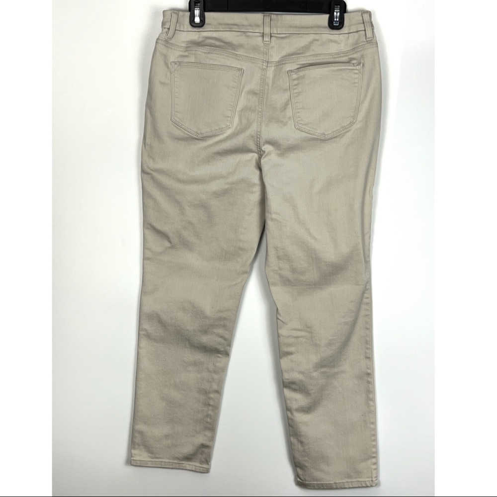 Chico’s Cotton Stretch So Slimming Ankle Pants Women’s  Beige Tan Sz: 1 (M/8) - Picture 2 of 13